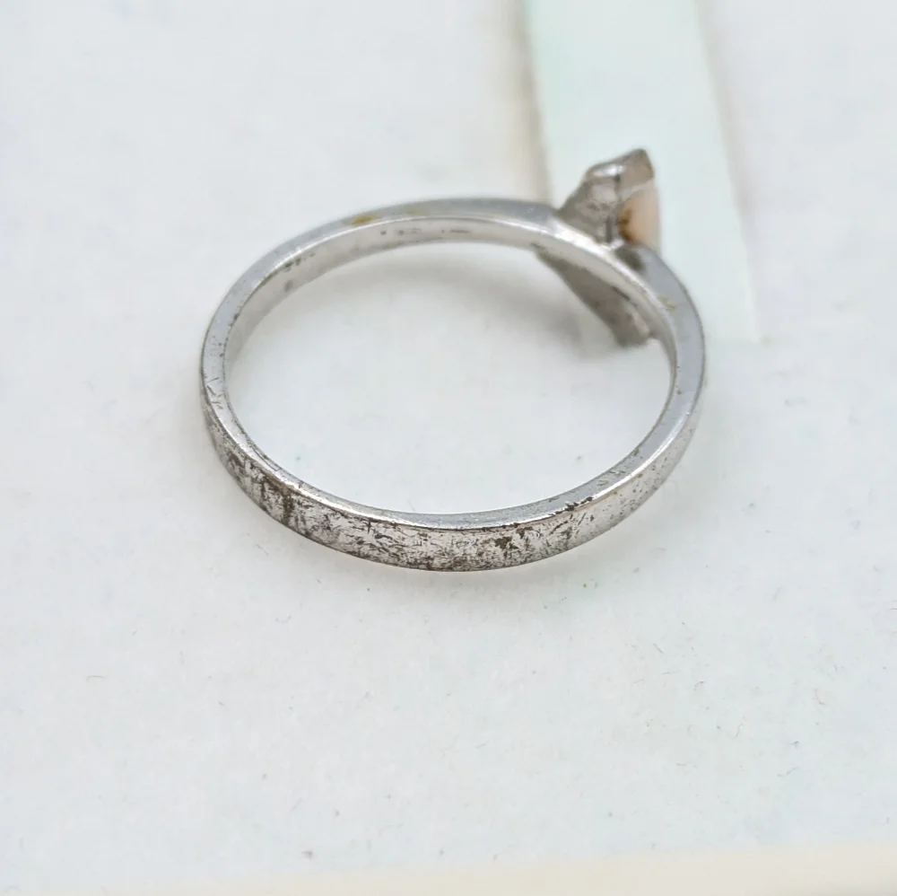 Artisan rough opal 925 sterling silver ring - Picture 7 of 8